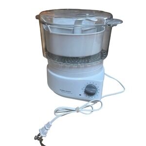 Black Decker Flavor Scenter Steamer Plus Food Rice Cooker Model HS900 White